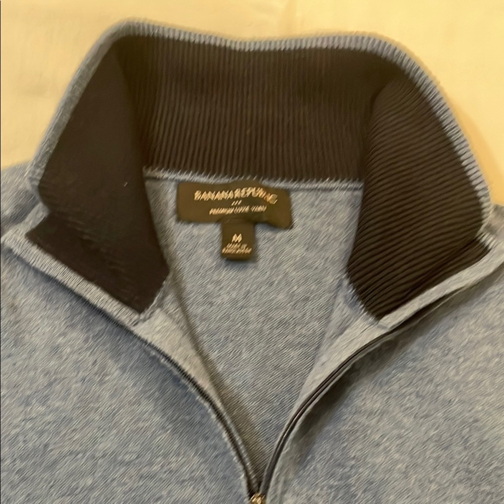Banana Republic Blue Zip Up Sweater